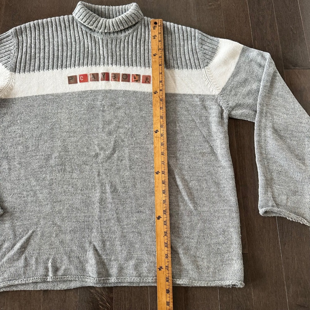Rare Vintage Ecko Unltd X Playboy Chunky Ribbed Hologram Ski Sweater XXL - Picture 5 of 15